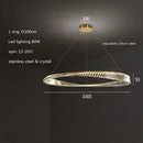 Ljojo Luxury Gold Crystal Pendant Lamp - Dimmable LED Modern Living Room Light
