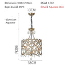 Ljojo Modern Crystal Chandelier LED Lighting for Bedroom Living Room French Romantic Pendant Light
