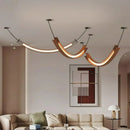 LED Chandelier Modern Minimalist Long Strip Design for Dining Table Kitchen Island Lighting by Ljojo