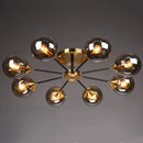 Ljojo Glass Ceiling Chandelier Elegant Nordic Hanging Light Fixture for Living Room Bedroom