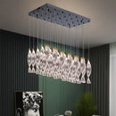 Ljojo Luxury Acrylic LED Chandelier Staircase Villa Pendant Light Fixtures