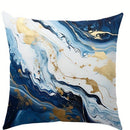 Blue Marble Texture Pillowcase: Ljojo Nordic Style Sofa Cushion Cover