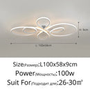 Modern Black LED Ceiling Light - Sleek Surface Mounted Fixture for Bedroom Living Room - Ljojo