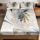Ljojo Marble Swirl Single Bed Fitted Sheet: Soft, Comfortable Polyester, Machine Washable
