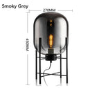 Ljojo Luxury Glass Floor Lamp LED Bedside Table Light Modern Nordic Minimalist Style