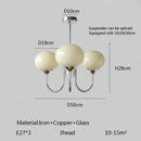 Nordic Vintage Glass LED Pendant Lights Elegant Chandelier by Ljojo