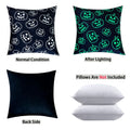 Ljojo Luminous Ghost Print Glow Pillowcase 18x18 Inch Party Decor - Sofa Bed Decoration