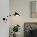 Ljojo Retro Industrial Style Rotatable Wall Lamps Matte Metal Sconce Lights E14 LED Bedroom Decor