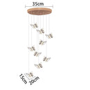 Crystal Butterfly Pendant LED Lamp for Bedroom Decor by Ljojo - Elegant Indoor Lighting Fixtures