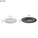 Ljojo Matte Stone Pattern Ceramic Shallow Plate for Sushi, Steak, Salad & Desserts