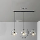 Nordic Glass Chandelier Pendant Light Modern Minimalist Hanging Lighting by Ljojo