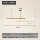 Ljojo LED Black Gold Modern Chandelier Stylish Aluminum Dining Room Office Pendant Light