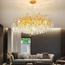 Nordic Chrome Gold Crystal Chandelier Luxury Branches Living Room Bedroom - Ljojo