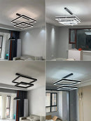 Ljojo 2022 New Light Luxury Square Chandelier LED Lamp - Nordic Modern Minimalist Style