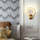 Round Marble Wall Lamp High-grade Copper Indoor Lighting Ljojo Living Room Bedroom Modern Minimalist Led