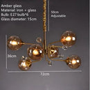 Ljojo Round Restaurant Glass LED Pendant Light | Luxury Industrial Home Decor Chandelier