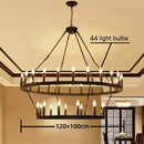 American Country Chandelier Modern Round Led Pendant Lights by Ljojo for Kitchen Living Room Stair Decoration