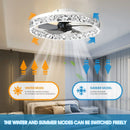 Ljojo 50CM Modern Silent LED Ceiling Fan with Remote for Living Room