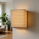 Modern Retro Square LED Wall Lamps Wabi Sabi Style for Living Rooms by Ljojo
