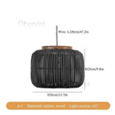 Ljojo Japanese Style Rattan Pendant Light - Wabi Sabi Chandelier for Teahouse & Home Decor