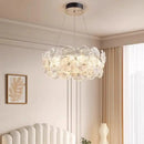 Ljojo Luxury Lotus Leaf Glass Chandelier LED Light Fixture