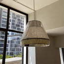Ljojo Minimalist Cloth Rattan Pendant Lights for Living Room, Dining Room, Kitchen