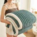 Ljojo 350g Full Extinction Wave Jacquard Blanket - Thick Coral Fleece Winter Blanket