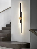 Ljojo LED Wall Light: Minimalist Copper Bedside Lamp for Bedroom, Living Room, TV Wall