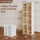 Ljojo™ Shoe Storage Box: Folding Organizer Rack with Magnetic Clear Door