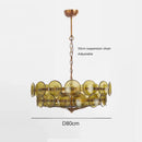 Ljojo Luxury French Designer Glass Pendant Lights Retro Nordic Chandelier for Living Room Dining Bedroom