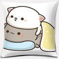 Cartoon Cute Mocha Mochi Peach Cat Pillow Case - Ljojo Home Decor