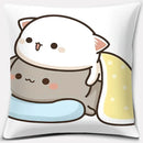 Cartoon Cute Mocha Mochi Peach Cat Pillow Case - Ljojo Home Decor
