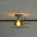 Ljojo Modern Amber Glass LED Ceiling Lights with Copper Socket for Home Decoration