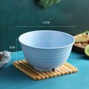 Ljojo 17cm Round Wheat Straw Noodle Bowl - Creative Kitchen Tableware