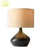 Japanese Minimalist Retro Wabi-sabi Resin Table Lamp LED E27 Bedroom Decor by Ljojo