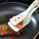 Ljojo 2-in-1 Egg Flipper Spatula Tongs - Non-Stick Silicone Grip & Flip Tool