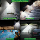 Ljojo 100 LED Solar Wall Lights with Motion Sensor for Outdoor Garden