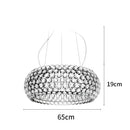 Ljojo Modern Acrylic LED Chandelier in Transparent Gold for Indoor Lighting