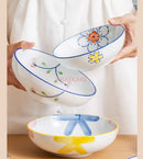 Ljojo 5 Inch Ceramic Bowl Set for Vegetables, Soup, Eggs, Air Fryer, Salad, Noodles
