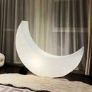 Ljojo Luminous Moon Lounge Chair & Floor Lamp Set for Outdoor Terrace & Courtyard