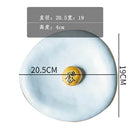 Ljojo Matte Stone Plate Tableware for French Western Food, Steak & Fruit Salad