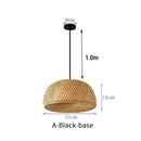 GEW Classic HandWoven Bamboo Lantern Pendant Lamp by Ljojo - Natural Rattan Wicker Chandelier Lighting.