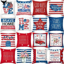 Ljojo LOVE USA Patriotic Letters Decorative Cushion Cover - Cartoon Style Home Decor Pillowcase