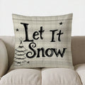 Ljojo Let It Snow Christmas Starry Tree Throw Pillow Cover