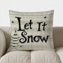 Ljojo Let It Snow Christmas Starry Tree Throw Pillow Cover