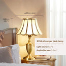 Ljojo Luxury Glass Copper LED Table Lamp for Home Living Room
