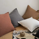 Ljojo Linen Fringed Cushion Cover for Home Decor on Bed Sofa Couch