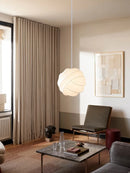 Ljojo Round Ball Chandeliers Silk Pendant Lamp for Living Dining Room Bedroom