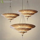 Ljojo Hand-Knitted LED Pendant Light Medieval Bauhaus Umbralate Plated Chandelier