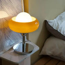 Ljojo Metal Base Tart Lamp Shade for Bedroom, Bedside, Study - Small Table Lamp